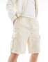 Фото #1 товара Jack & Jones wide fit linen cargo short in beige