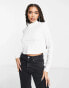 The North Face Nekku high neck cropped long sleeve top in white Exclusive at ASOS