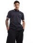 Фото #3 товара Barbour International Rider tipped polo shirt in dark navy