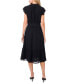 Women's Scallop-Ruffle Tie-Waist Midi Dress