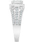ფოტო #3 პროდუქტის Diamond Halo Cluster Engagement Ring (1-1/2 ct. t.w.) in 14k White Gold