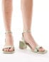 Be Mine Bridal Ruhi low block heeled sandals in sage