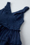 Фото #3 товара Платье с воланами и эластичными деталями ZARA