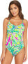 Фото #1 товара Lilly Pulitzer Women's 187508 Azalea Multi Shady One Piece Swimsuit Size 4