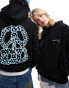 Фото #4 товара Dr Denim unisex Damien relaxed fit heavyweight brushed fabric hoodie with DD peace back graphic in black