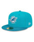 Фото #3 товара Men's Aqua Miami Dolphins Active Ballistic 59FIFTY Fitted Hat