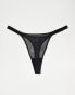 Фото #3 товара ASOS DESIGN 3 pack mesh tanga thong in black