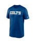 Фото #3 товара Men's Royal Indianapolis Colts Legend Wordmark Performance T-shirt