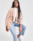 Фото #1 товара Куртка-бойфренд Bar III для женщин, с подделкой двубортная, создана для Macy's