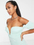 Фото #3 товара ASOS DESIGN Petite bandeau mesh midi dress in mint