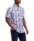 Men's Short Sleeve Cotton Shirt with Ticking Stripe