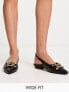 Фото #1 товара RAID Wide Fit flat shoes with gold buckle in black
