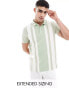 Фото #1 товара ASOS DESIGN polo in green and white stripe