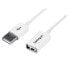Фото #1 товара StarTech.com 1m White USB 2.0 Extension Cable A to A - M/F - 1 m - USB A - USB A - USB 2.0 - 480 Mbit/s - White