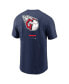 Фото #2 товара Men's Navy Cleveland Guardians Over the Shoulder T-shirt