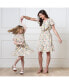 Фото #3 товара Little Girls Organic Short Sleeve Split Neck Tiered Dress