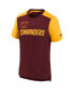 Big Boys Heathered Burgundy, Heathered Gold Washington Commanders Colorblock Team Name T-shirt