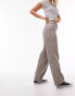 Topshop Hourglass low rise washed straight leg trouser in taupe