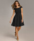 ფოტო #2 პროდუქტის Women's Boat-Neck A-Line Sleeveless Dress