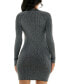 Фото #4 товара Juniors' Side-Cable Metallic Sweater Dress