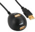 Фото #1 товара InLine USB 2.0 Cable Type A male / female - with base - black - 2m