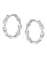 Classic Round Paper Clip Link Open Anchor Puff Mariner Chain Link Hoop Earrings Women 1.25 Inch
