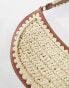 Фото #4 товара ASOS DESIGN shoulder bag with hand crochet weave in tan