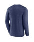 ფოტო #2 პროდუქტის Men's Heather Deep Sea Blue Seattle Kraken Long Sleeve T-shirt