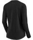 ფოტო #3 პროდუქტის Women's Black Chicago White Sox Official Logo Long Sleeve V-Neck T-shirt