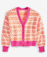 Фото #5 товара Women's V-Neck Button-Front Fair Isle Cardigan, Created for Macy's