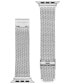 Фото #3 товара Men's Silver-Tone Stainless Steel Mesh Bracelet Compatible with 42/44/45/Ultra/Ultra 2 Apple Watch