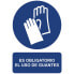 Фото #2 товара NORMALUZ Es Obligatorio El Uso De Guantes Sign 30x40 cm