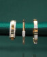 ფოტო #4 პროდუქტის Diamond Textured Small Hoop Earrings (1/4 ct. t.w.) in Gold Vermeil, Created for Macy's