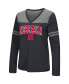 Фото #2 товара Women's Black Nebraska Huskers Core Heritage Arch Logo V-Neck Long Sleeve T-shirt