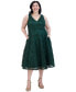 ფოტო #3 პროდუქტის Plus Size V-Neck Sleeveless A-Line Sequin Dress