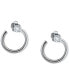 ფოტო #1 პროდუქტის Cubic Zirconia Spiral Hoop Earrings, Created for Macy's