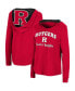 Фото #3 товара Women's Scarlet Rutgers Scarlet Knights Catalina Hoodie Long Sleeve T-shirt