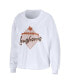 ფოტო #3 პროდუქტის Women's White Texas Longhorns Diamond Long Sleeve Cropped T-shirt