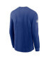 Men's Royal New York Giants Sideline Performance Long Sleeve T-Shirt