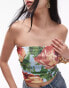 Фото #2 товара Topshop painted floral bandeau in multi