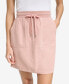 ფოტო #1 პროდუქტის Andrew Marc New York Women's Washed Linen High Rise Skirt with Twill Side Taping