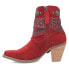 Фото #6 товара Dingo Bandida Round Toe Cowboy Booties Womens Red Casual Boots DI184-600