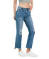 Women's Mid Rise Step Hem Ankle Flare Jeans