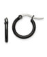 ფოტო #1 პროდუქტის Stainless Steel Polished Black plated Hoop Earrings