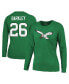 Women's Saquon Barkley Kelly Green Philadelphia Eagles Name Number Long Sleeve T-Shirt