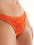 ASOS DESIGN high leg bikini bottom in orange