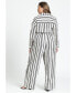 Фото #1 товара Plus Size Striped Jumpsuit