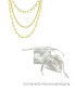 Фото #3 товара Gold Cubic Zirconia Paperclip, Curb, and Dangle Diamond Chain Necklace Set