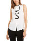 ფოტო #1 პროდუქტის Sleeveless Ruffle Front Blouse, Regular and Petite Sizes