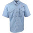 Фото #1 товара SHOEBACCA Short Sleeve Guide Shirt Mens Blue Casual Tops 4055-BL-SB
